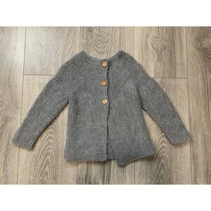 Girl’s Grey Knit Cardigan Sweater Size 2T
